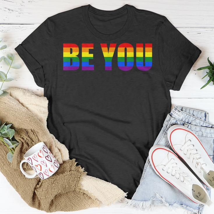 Be You Lgbt Flag Gay Pride Month Transgender Unisex T-Shirt Unique Gifts