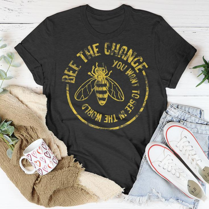 Bee Bee Bee Save The Bees Honeybee Bee The Change V2 Unisex T-Shirt Unique Gifts