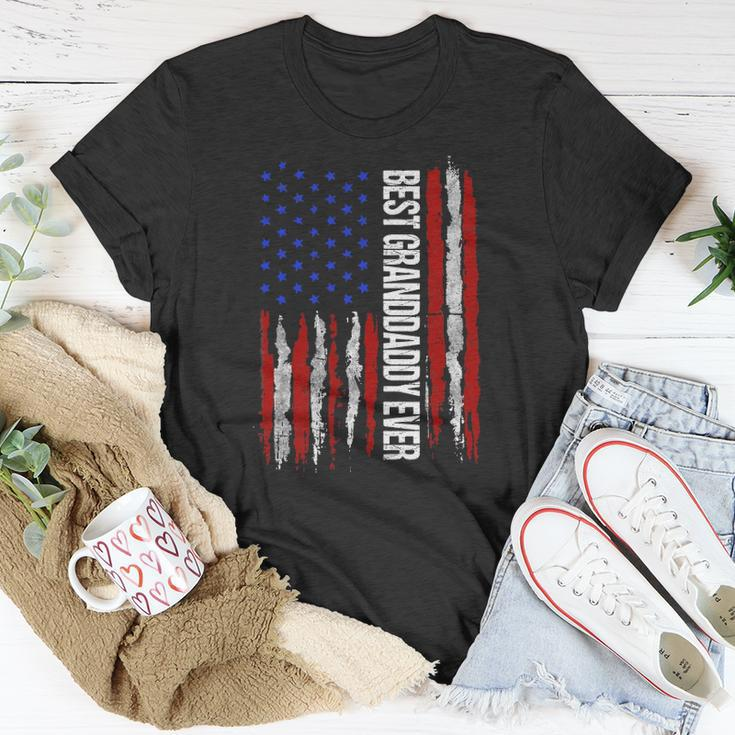 Best Granddaddy Ever Flag American Patriotic Unisex T-Shirt Unique Gifts