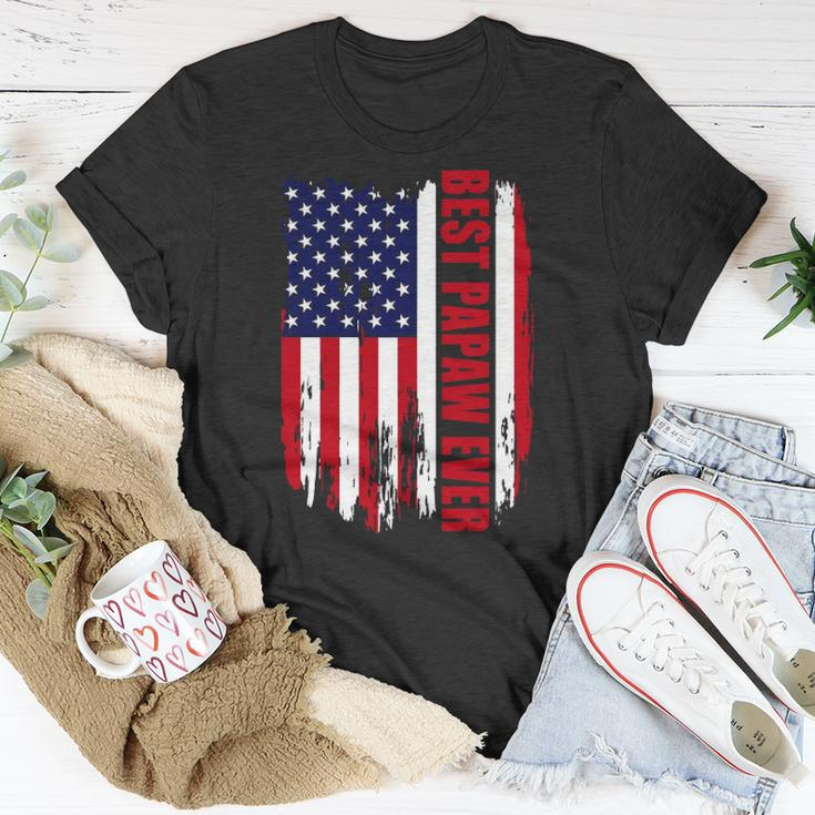 Best Papaw Ever Us Flag Patriotic 4Th Of July American Flag Unisex T-Shirt Unique Gifts