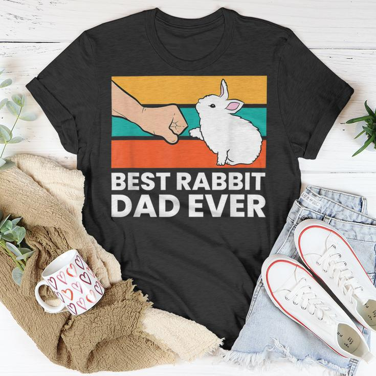 Best Rabbit Dad Ever Funny Dad Rabbit Unisex T-Shirt Funny Gifts