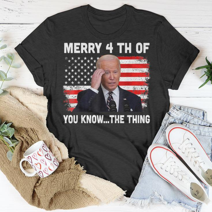 Biden Dazed Merry 4Th Of You KnowThe Thing Unisex T-Shirt Funny Gifts