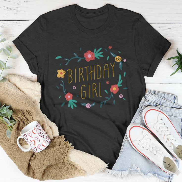 Birthday Girl Floral 1 Unisex T-Shirt Unique Gifts
