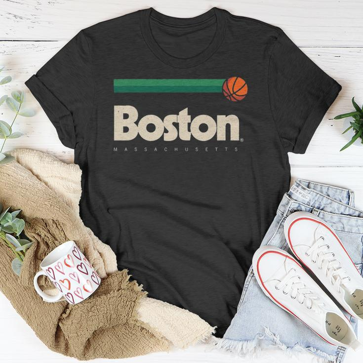 Boston Basketball B-Ball Massachusetts Green Retro Boston Unisex T-Shirt Unique Gifts