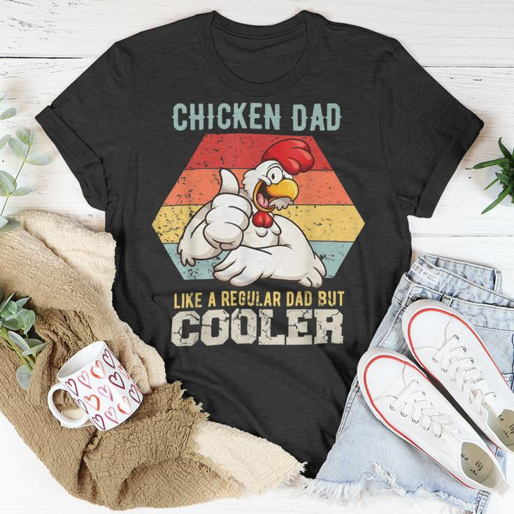 Chicken Chicken Chicken Dad Like A Regular Dad Farmer Poultry Father Day V2 Unisex T-Shirt Unique Gifts