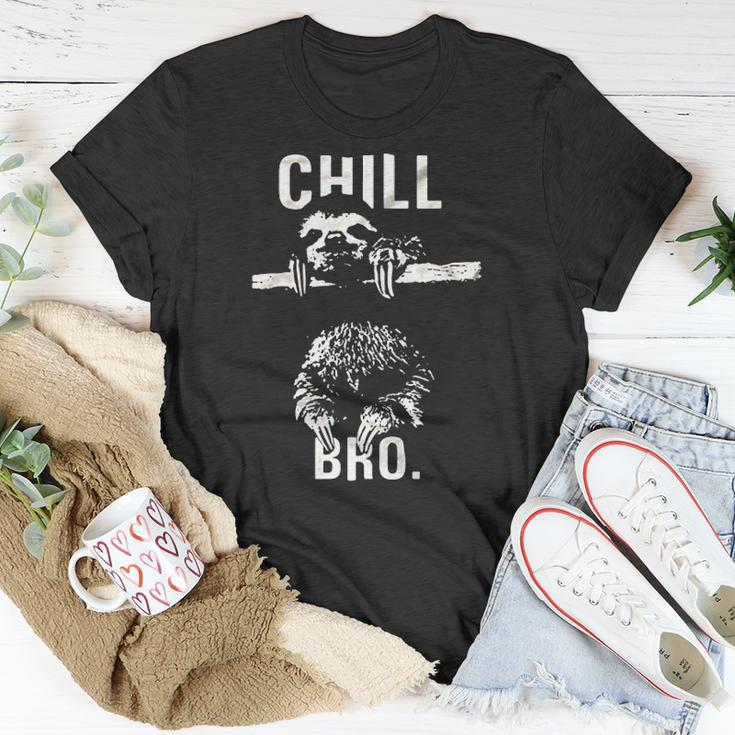 Chill Bro Cool Sloth On Tree Unisex T-Shirt Unique Gifts