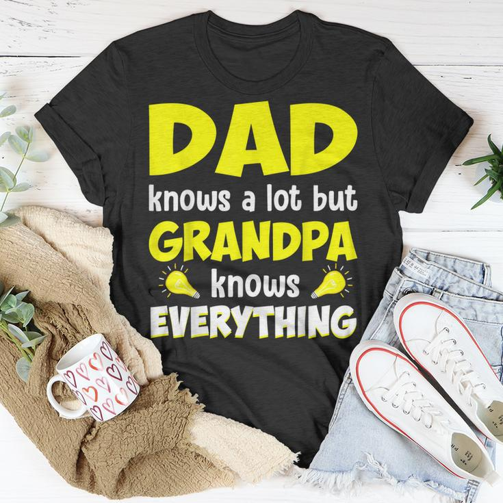 Dad Knows A Lot But Grandpa Know Everything Father Day T-shirt Personalized Gifts
