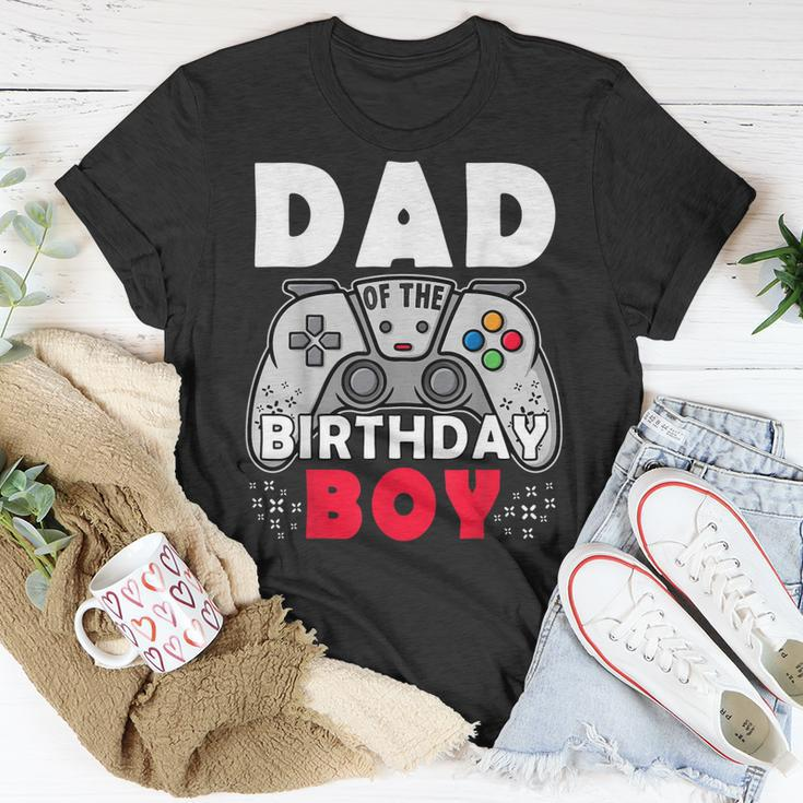 Dad Of Birthday Boy Time To Level Up Video Game Birthday Unisex T-Shirt Funny Gifts