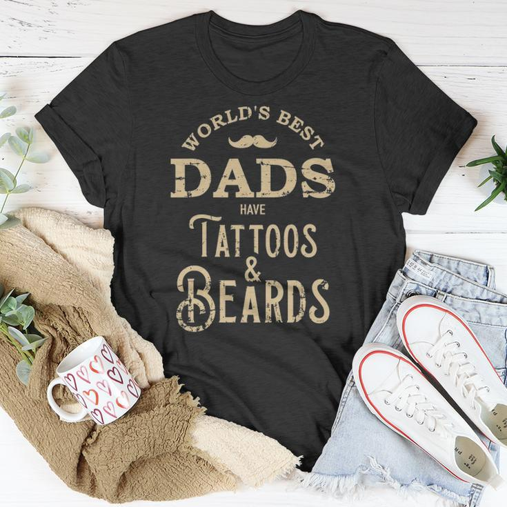 Dads With Tattoos And Beards Unisex T-Shirt Unique Gifts
