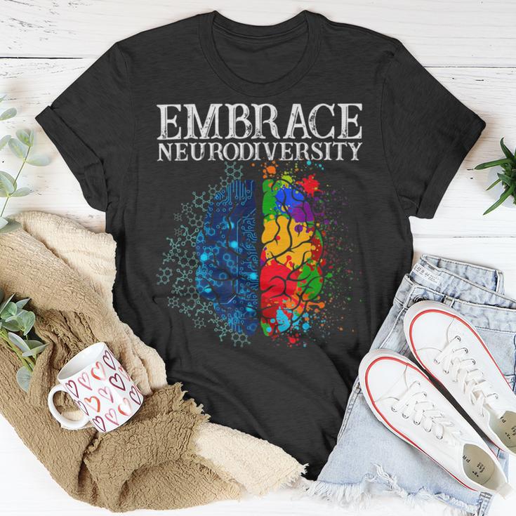 Embrace Neurodiversity Unisex T-Shirt Funny Gifts