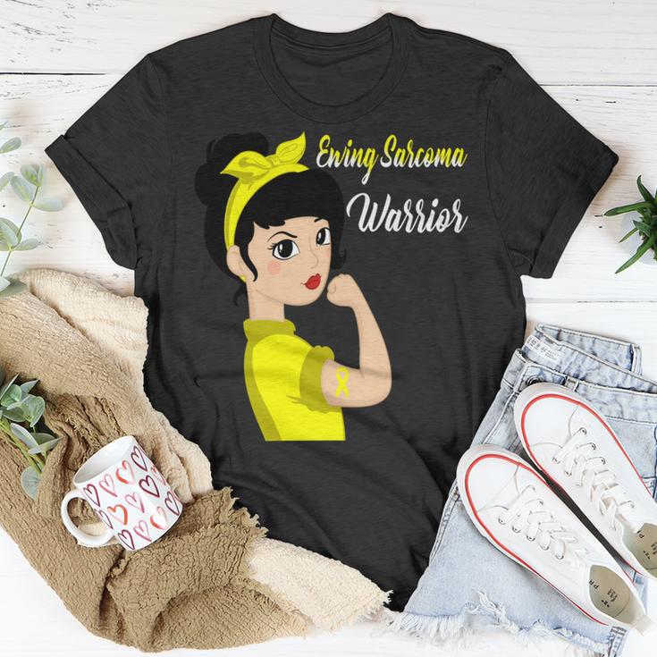 Ewings Sarcoma Warrior Strong Women Yellow Women Ewings Sarcoma Ewings Sarcoma Awareness Unisex T-Shirt Funny Gifts