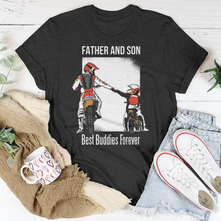 Father And Son Best Buddies Forever Fist Bump Dirt Bike Unisex T-Shirt Unique Gifts