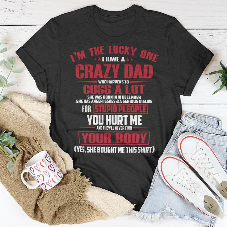 Father Grandpa A Crazy Dad368 Family Dad Unisex T-Shirt Unique Gifts