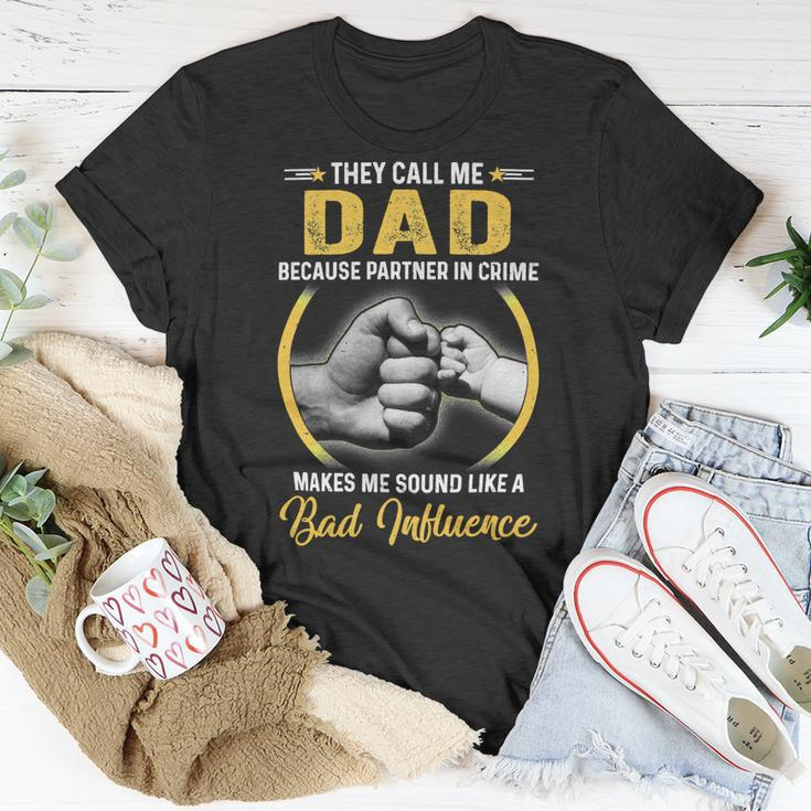 Father Grandpa Dad For Men Funny Fathers Day They Call Me Dad 4 Family Dad Unisex T-Shirt Unique Gifts