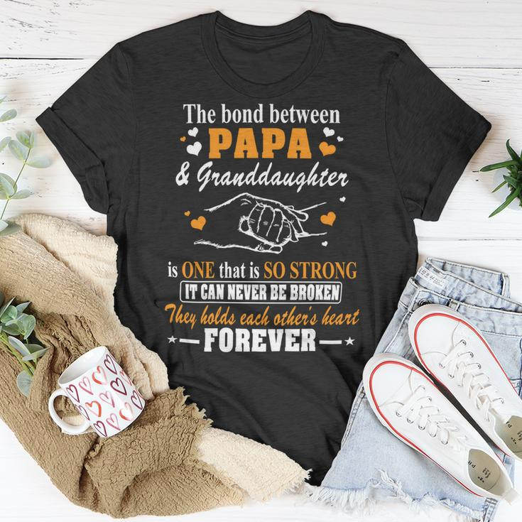 Father Grandpa The Bond Between Papagranddaughter Os One 105 Family Dad Unisex T-Shirt Unique Gifts