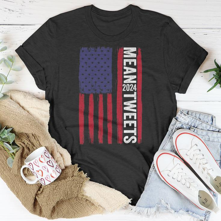 Funny 2024 Mean Tweets 4Th Of July Election Unisex T-Shirt Unique Gifts