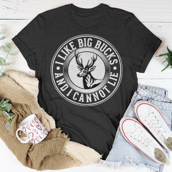 Funny I Like Big Bucks And I Cannot Lie Deer Hunting Unisex T-Shirt Funny Gifts