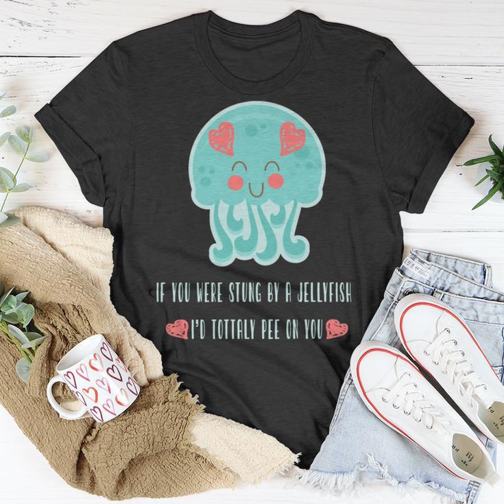 Funny Jellyfish Sting Valentines Day Gift For Love Unisex T-Shirt Funny Gifts