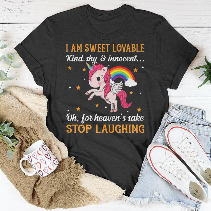 Funny Unicorn Kind Rainbow Graphic Plus Size Unisex T-Shirt Unique Gifts