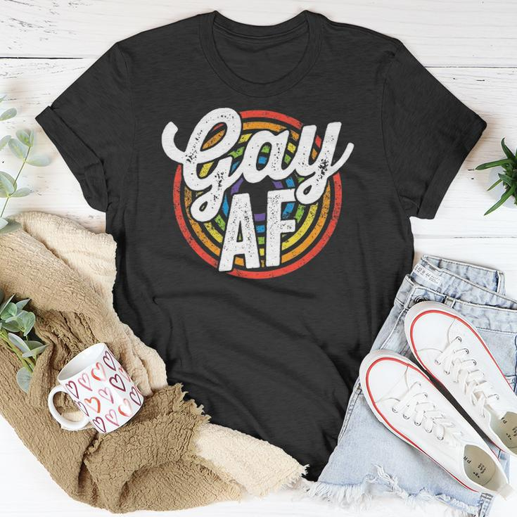 Gay Af Lgbt Pride Rainbow Flag March Rally Protest Equality Unisex T-Shirt Unique Gifts