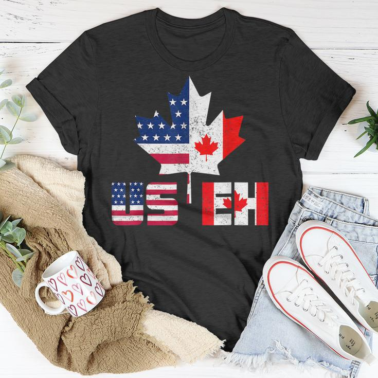 Happy Canada Day Usa Pride Us Flag Day Useh Canadian Unisex T-Shirt Funny Gifts