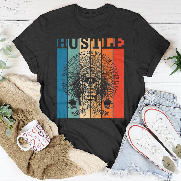 Hustle Retro Native American Indian Hip Hop Music Lover Gift Unisex T-Shirt Unique Gifts