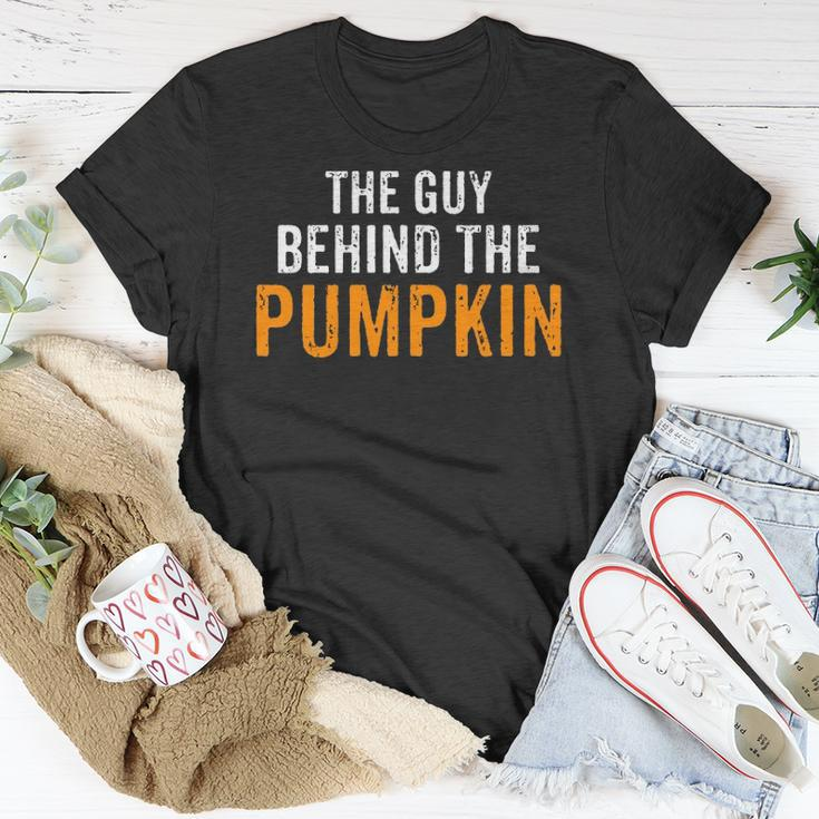 Im The Guy Behind The Pumpkin Dad Pregnancy Halloween Couple Unisex T-Shirt Unique Gifts