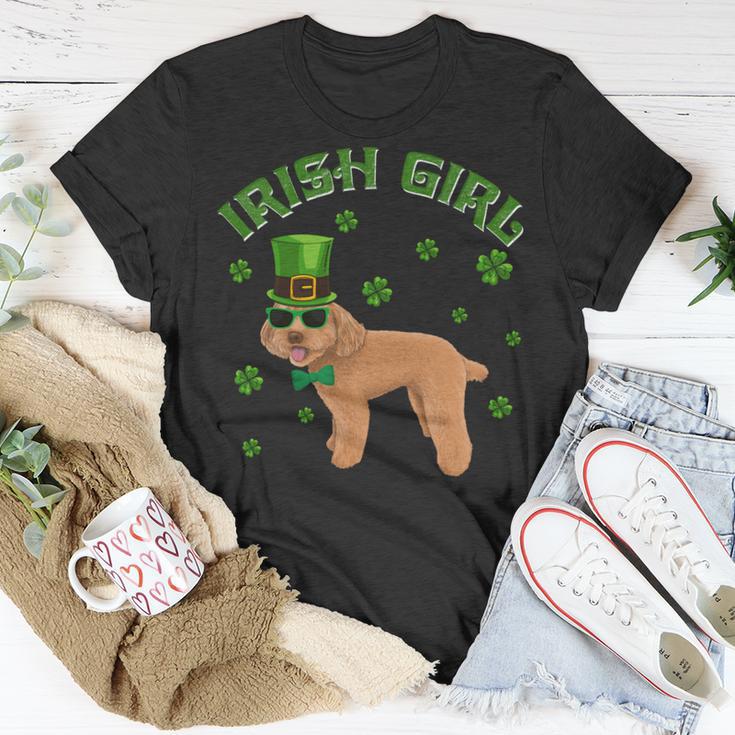 Irish Girl Leprechaun Poodle Dog St Patricks Day Kids Unisex T-Shirt Funny Gifts