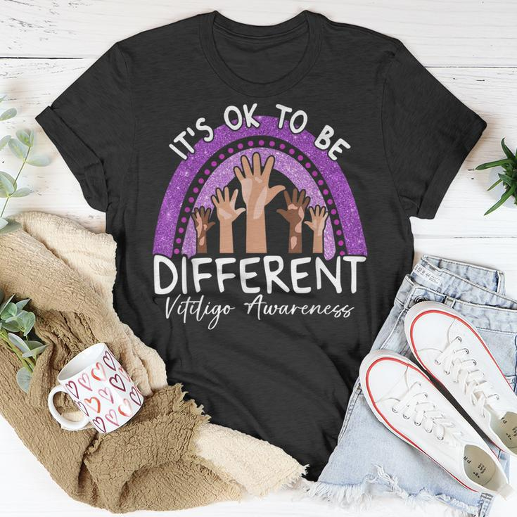 Its Ok To Be Different Vitiligo Awareness Unisex T-Shirt Funny Gifts
