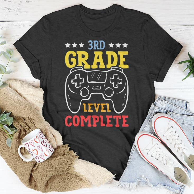 Kids 3Rd Grade Level Complete Last Day Of School Game Controller Unisex T-Shirt Unique Gifts