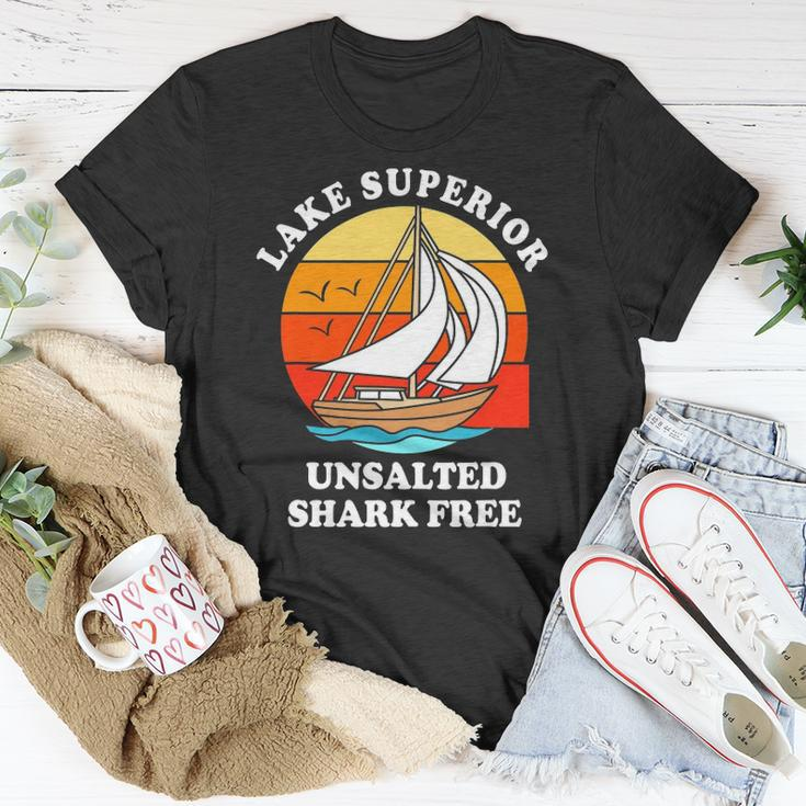 Lake Superior Unsalted Shark Free Unisex T-Shirt Unique Gifts