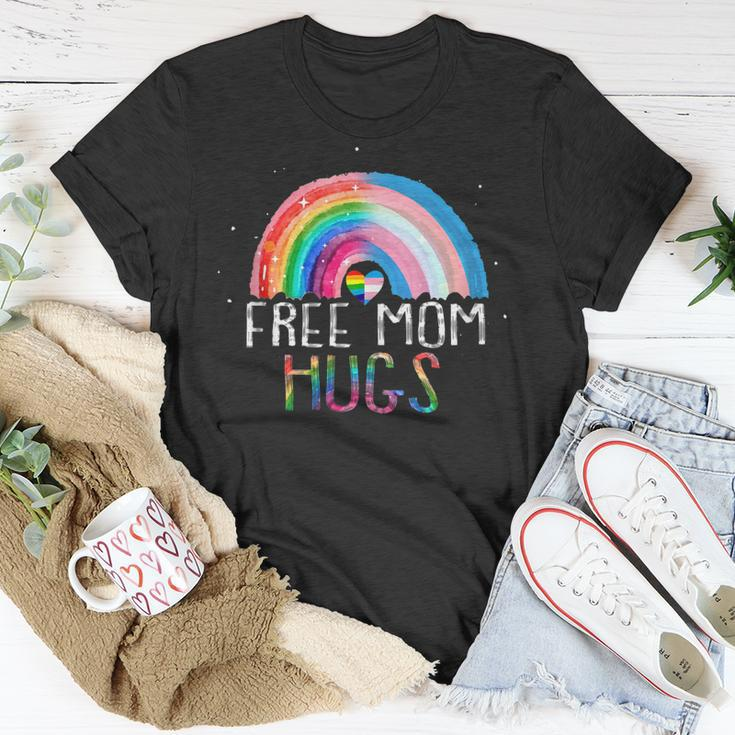 Lgbtq Free Mom Hugs Gay Pride Lgbt Ally Rainbow Mothers Day Unisex T-Shirt Unique Gifts