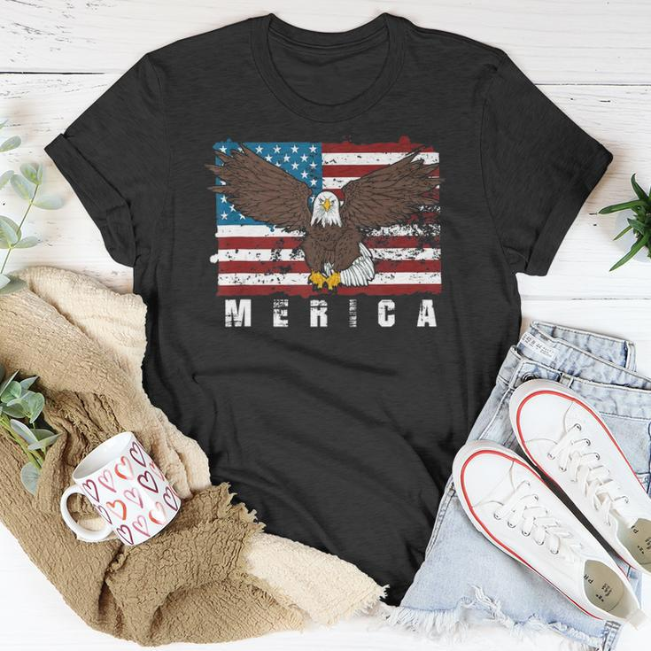 Liberty 4Th Of July Merica Us Flag Proud American Bald Eagle T-shirt Personalized Gifts