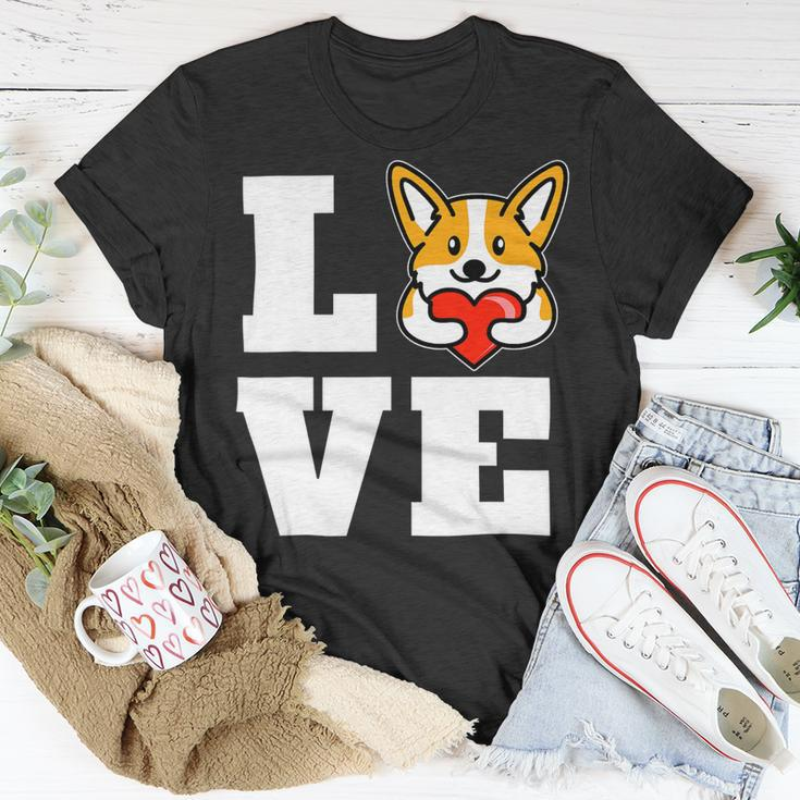 Love Corgis Welsh Corgi Puppy Dog Lover Novelty Unisex T-Shirt Unique Gifts