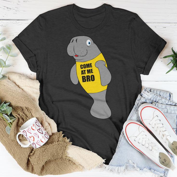 Manatee Novelty Come At Me Bro V2 Unisex T-Shirt Funny Gifts