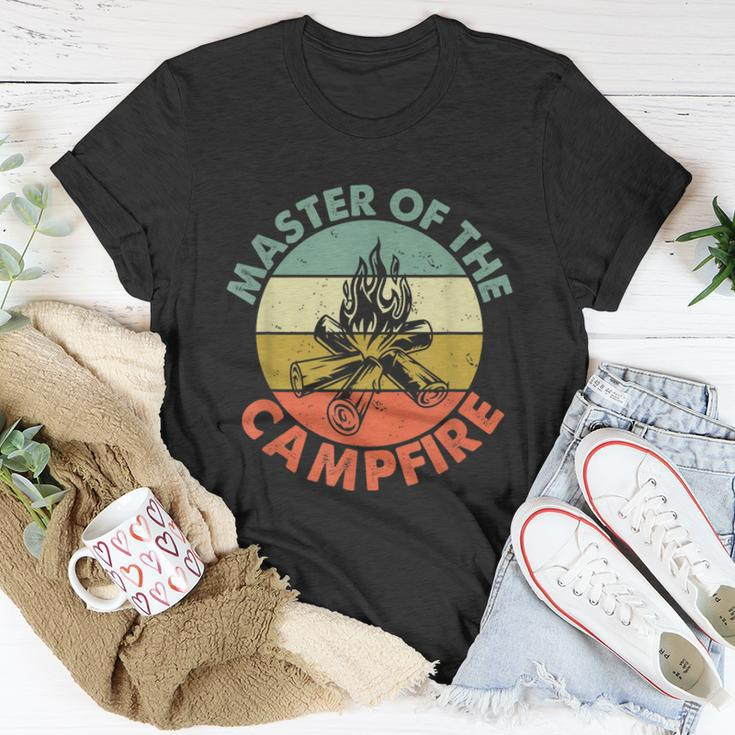 Master Of The Campfire Dad Camping Camping Dad Unisex T-Shirt Unique Gifts