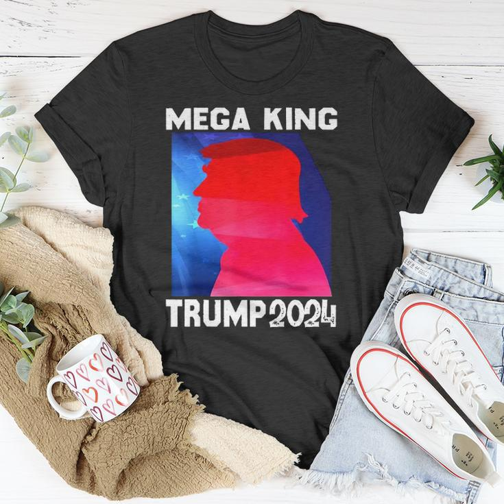 Mega King Usa Flag Proud Ultra Maga Trump 2024 Anti Biden Unisex T-Shirt Unique Gifts