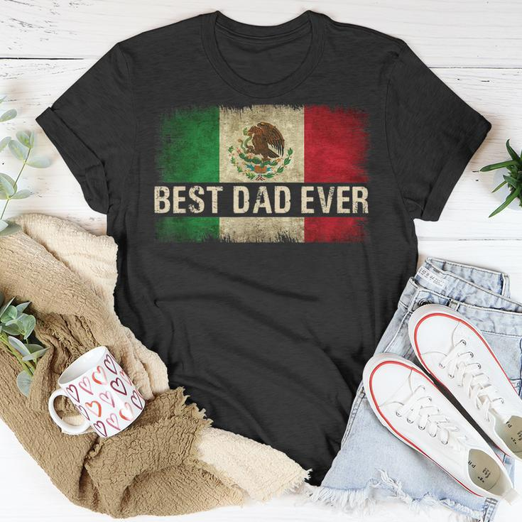 Mens Best Mexican Dad Ever Mexican Flag Pride Fathers Day Gift V2 Unisex T-Shirt Unique Gifts