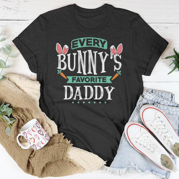 Mens Every Bunnys Favorite Daddy Tee Cute Easter Egg Gift Unisex T-Shirt Unique Gifts
