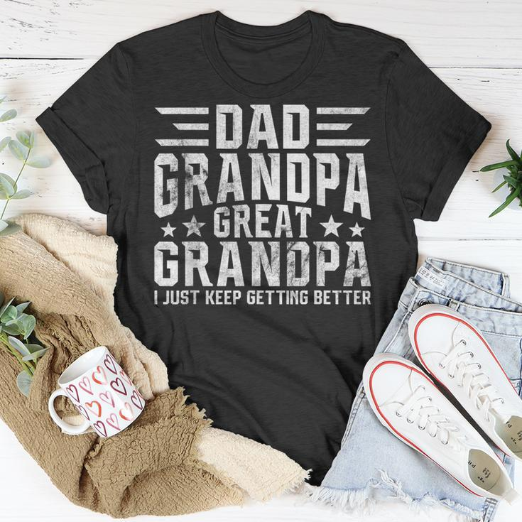 Mens Fathers Day From Grandkids Dad Grandpa Great Grandpa Unisex T-Shirt Funny Gifts