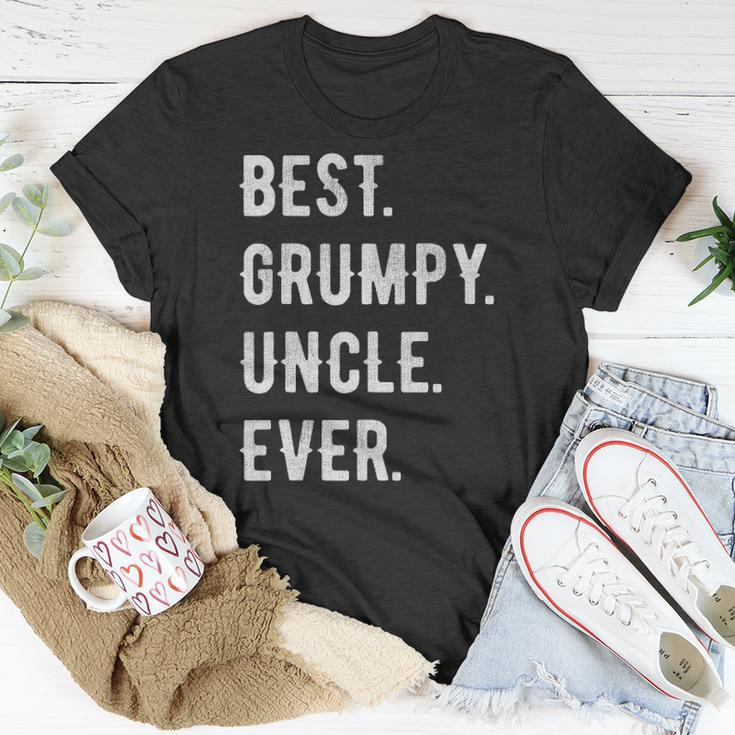 Mens Funny Best Grumpy Uncle Ever Grouchy Uncle Gift Unisex T-Shirt Unique Gifts