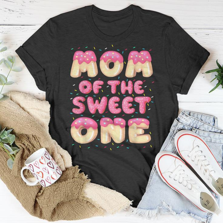 Mom Of The Sweet One Donut Birthday Matching Family Apparel Unisex T-Shirt Funny Gifts