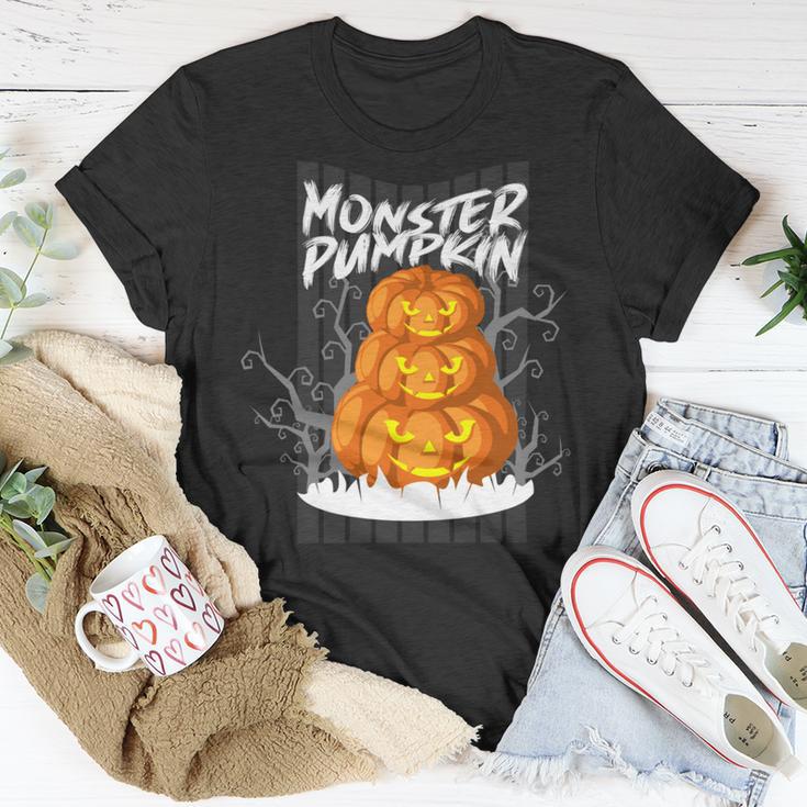 Monster Pumpkin Unisex T-Shirt Funny Gifts