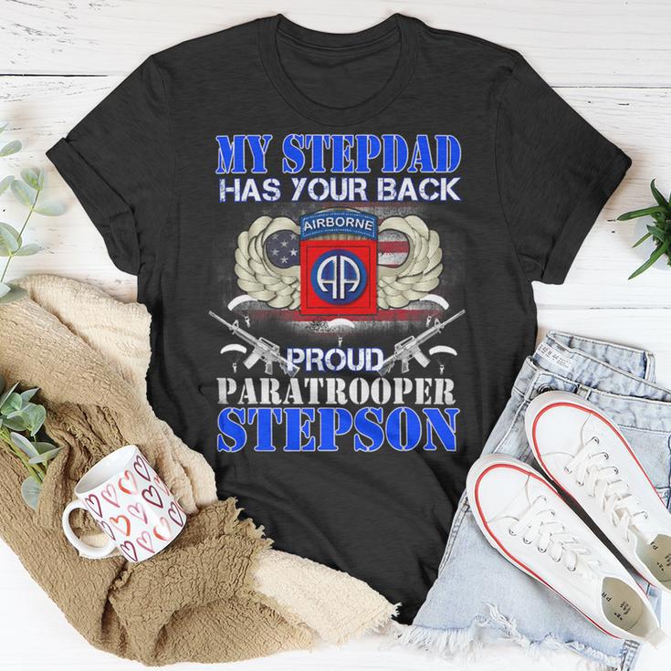 My Stepdad Has Your Back Proud Army 685 Shirt Unisex T-Shirt Funny Gifts