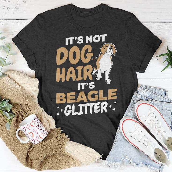 Not Dog Hair Beagle Glitter Pet Owner Dog Lover Beagle 61 Beagle Dog Unisex T-Shirt Funny Gifts