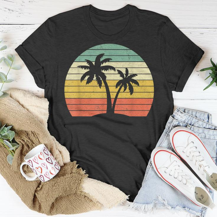 Palm Tree Vintage Retro Style Tropical Beach Unisex T-Shirt Unique Gifts