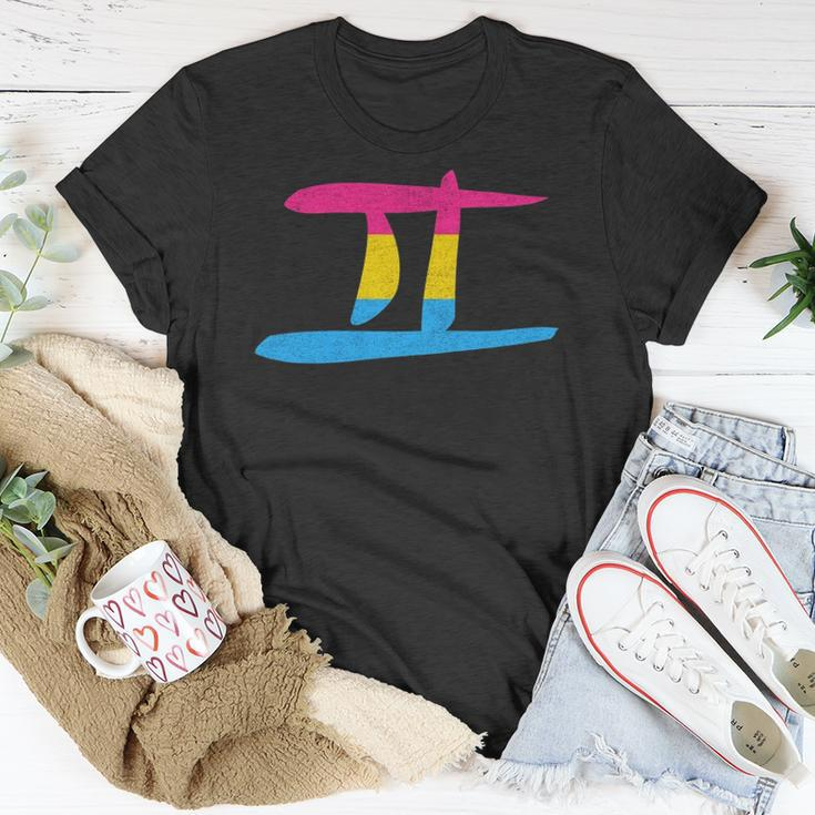 Pansexual Pride Flag Gemini Zodiac Sign Unisex T-Shirt Unique Gifts