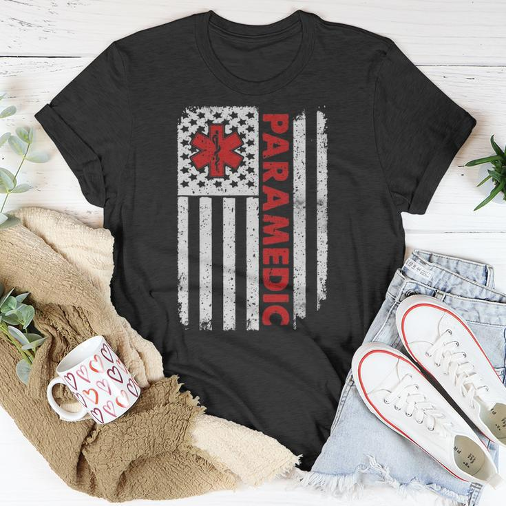Paramedic Usa America Flag Star Of Life Unisex T-Shirt Unique Gifts