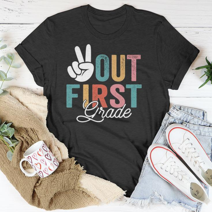 Peace Out First Grade Last Day Of School 2022 Graduation Unisex T-Shirt Unique Gifts