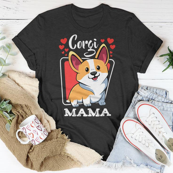 Pembroke Welsh Corgi Mama Puppy Dog Mom Pets Animals Lover V4 Unisex T-Shirt Unique Gifts